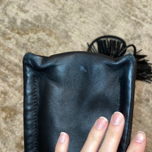 ✨SOLD✨ All Saints Black Leather purse with Tassels - Picture 12 of 16